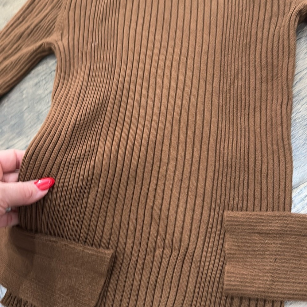 Lulus Chic Observations Brown Ribbed Turtleneck S… - image 3